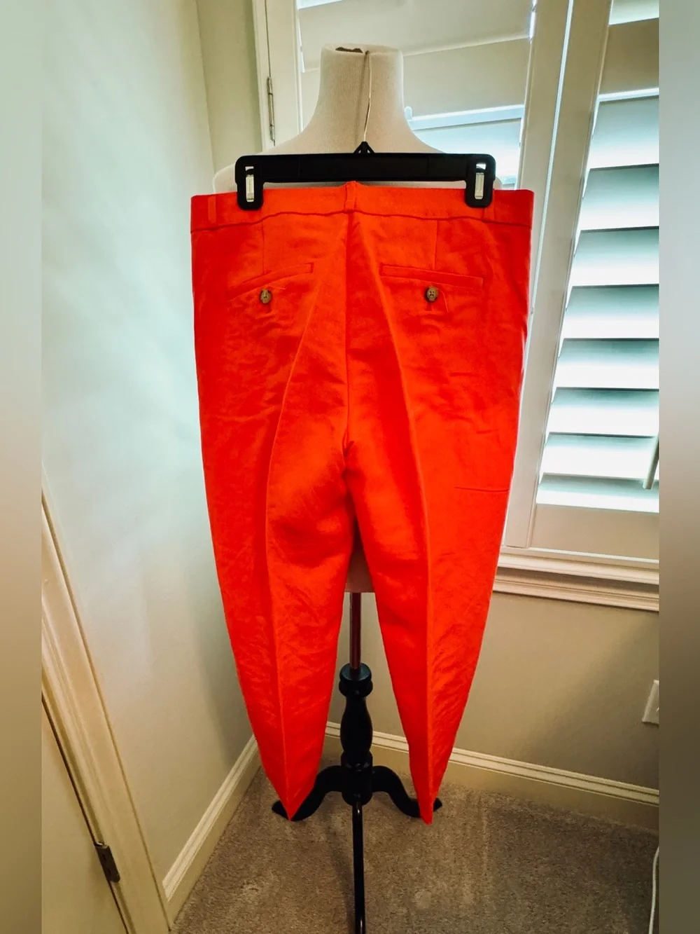 Banana Republic Bright Orange Linen Pants